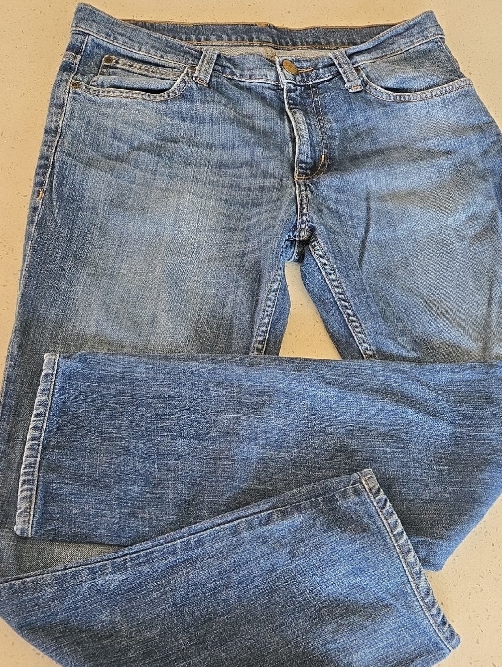 Lee Men's Straight Fit Denim Jeans - Medium Blue